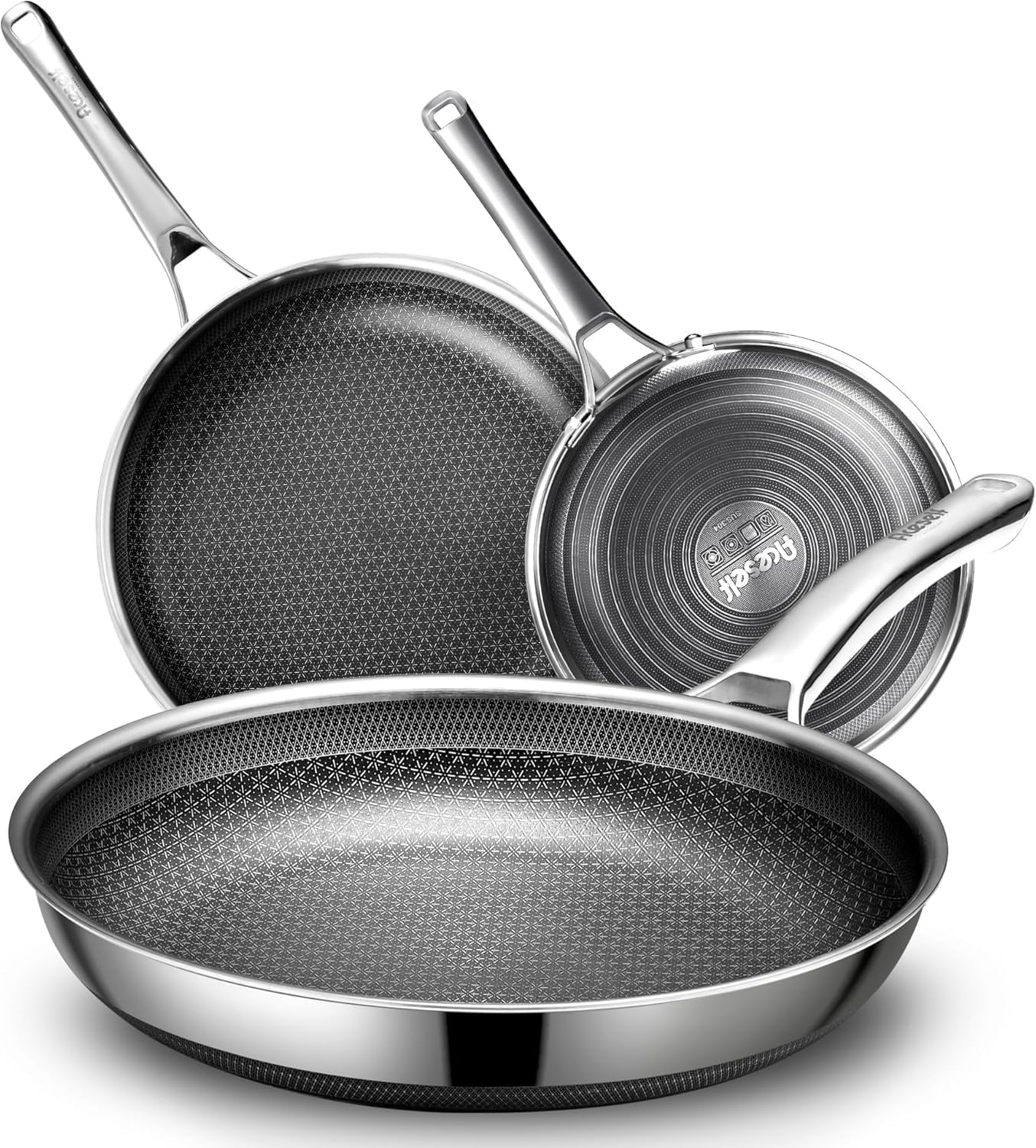 Pans Set Nonstick,Hybrid Non Stick Frying Pans Set(8+10+12inch),Pan for