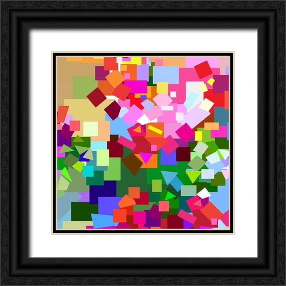 Pansanit, Surapol 12x12 Black Ornate Wood Framed with Double Matting Museum Art Print Titled - Beautiful Flowers