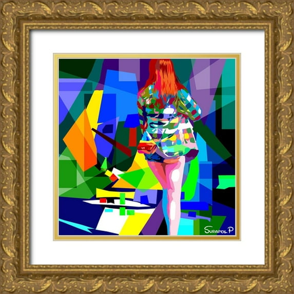 Pansanit, Surapol 20x20 Gold Ornate Wood Framed with Double Matting Museum Art Print Titled - Back Of Girl