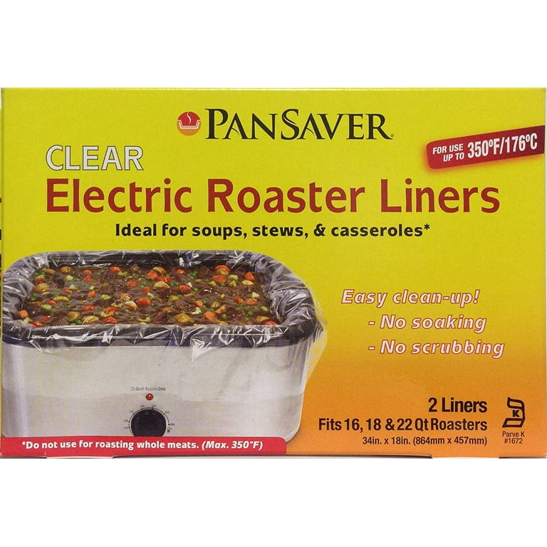 PanSaver Foil Electric Cooking in Roaster Protective Oven Liners, 2 Count 