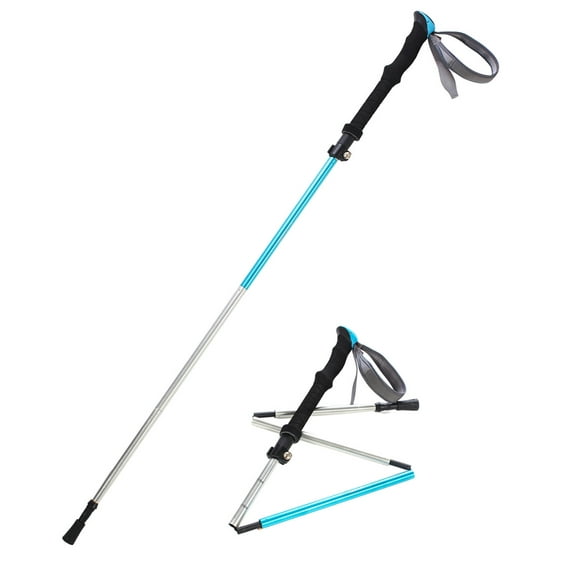 Pansel Folding 7075 Aluminum Alloy Travel Walking Hiking Trekking Pole Portable, 1 Pack