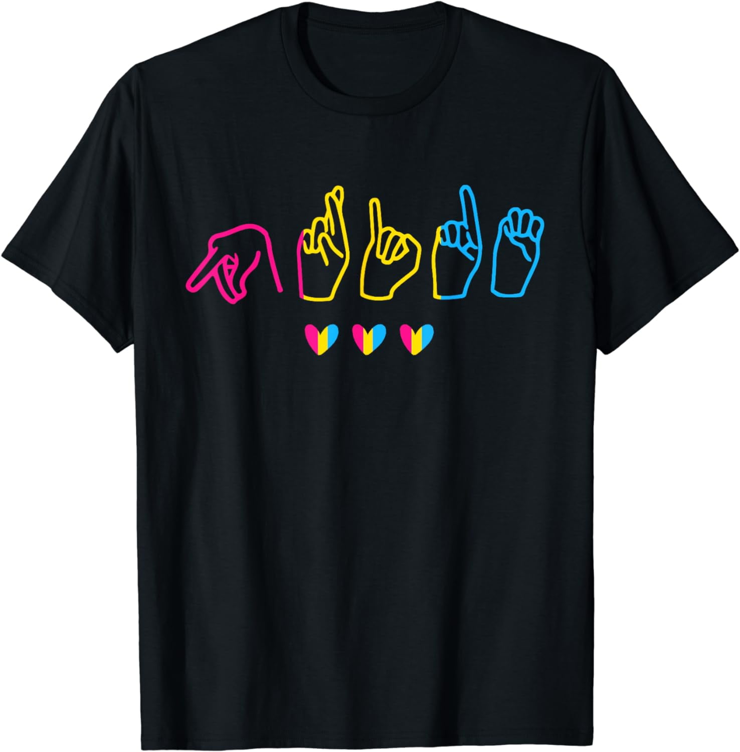 Pansexual ASL Pride - Pan Sign Language Pansexual Pride Gift T-Shirt ...