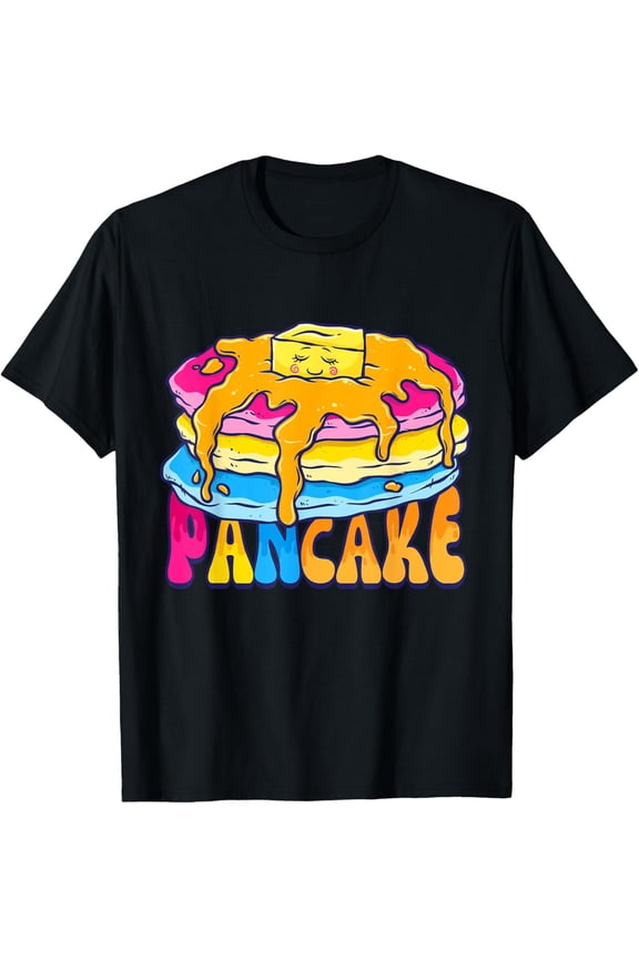 Pansexual Pride Shirt Omnisexual Pancakes LGBTQ Pan Pride T-Shirt