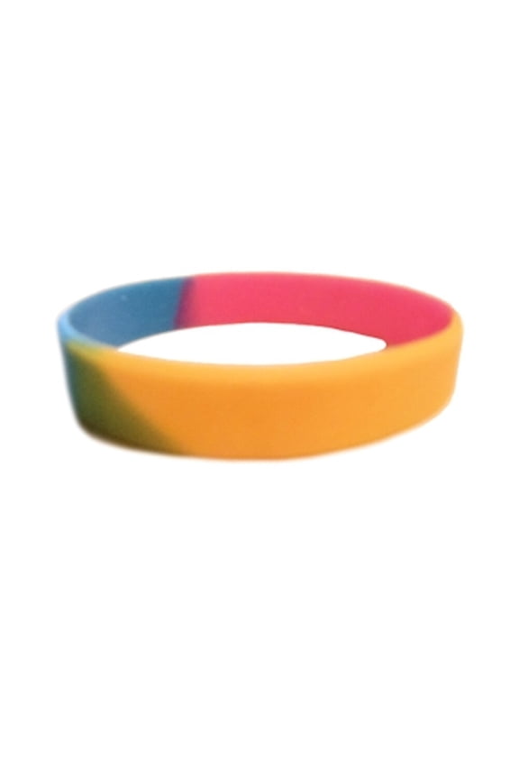 Pansexual Pride Silicone Bracelet Wristlet - LGBT Pride Wristband Pan Pride Flag