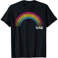 thumbnail image 1 of Pansexual Rainbow Human Vintage Pan Pride Flag LGBT Gift T-Shirt, 1 of 4