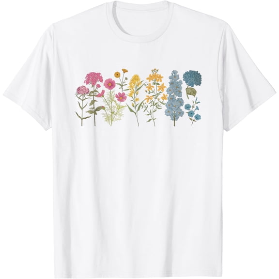 Pansexual Subtle Wildflowers Pan Pride LGBT Month Pan Flower T-Shirt