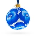 thumbnail image 1 of Pansies Flowers on White Glass Ball Christmas Ornament 3.25 Inches, 1 of 6