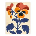 thumbnail image 1 of Pansy Flower Bloom Simple Bold Floral Painting Living Room Extra Large XL Wall Art Poster Print, 1 of 5