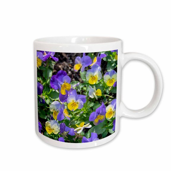 3drose, Pansy in Garden., 11oz Mug