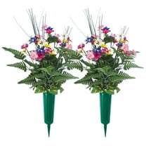 Pansy Memorial Bouquet by OakRidgeTM, Set of 2