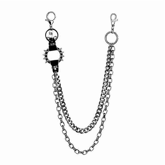 Pant Chain Belt Chain Hip Hop Trousers Chain Jeans Chain Pants Hanging Chain 48x3cm Silver