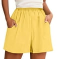 thumbnail image 1 of Pantalon Ete Femme plus Size Casual Pants Rompers for Women Women Casual Pants Long Petite for Work Pant Romper Cute Trendy Solid Color Summer Pocket Wide Yellow S, 1 of 4
