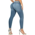 thumbnail image 1 of Pantalones Colombianos Levanta Cola | Butt Lifting Colombian Jeans for Women | High Rise Waisted Push Up | Blue 542LB, 1 of 7