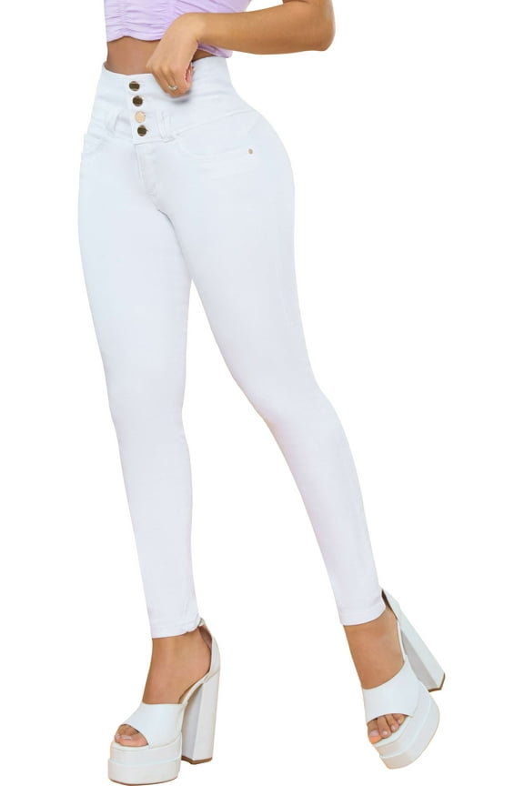 Pantalones Colombianos Levanta Cola | Butt Lifting Colombian Jeans for Women | High Waisted Push Up 518W