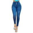 thumbnail image 1 of Pantalones Colombianos Levanta Cola | Butt Lifting Colombian Jeans for Women | High Waisted Push Up 522BB, 1 of 5