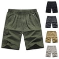 thumbnail image 1 of Pantalones Cortos Para Hombre Mens Gym Shorts With Pockets Men's Solid Color Workwear Shorts Outdoor Casual Multi Pocket Five Quarter Pants Black XXL, 1 of 6