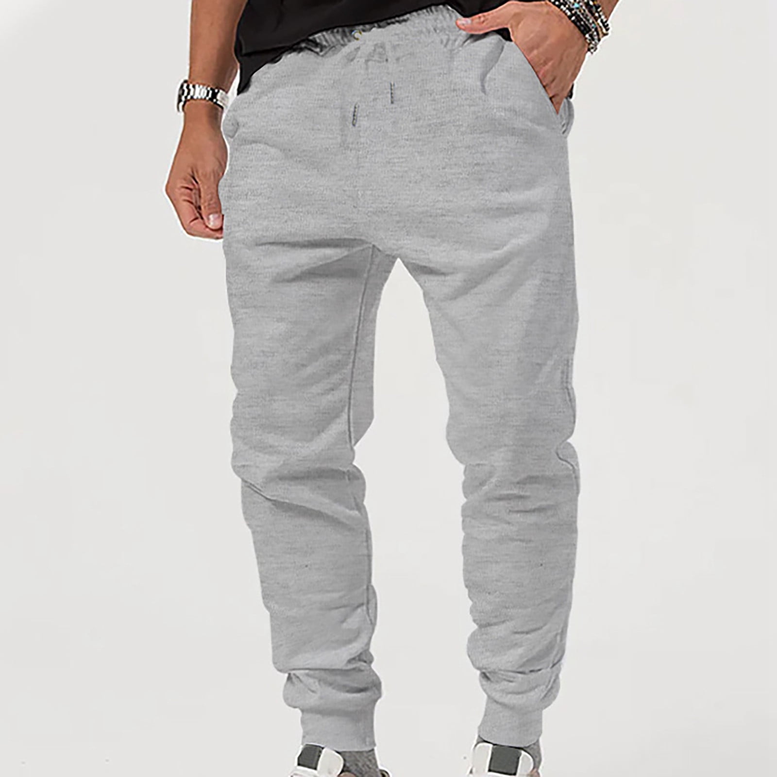 Pantalones De Hombre Clearance 1 Active Relaxed Sweatpants Training Basic with Pockets Sweat Pants Long Big and Tall Slim Fit Track Pants Lounge Pants Walmart