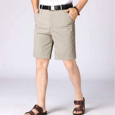 Pantalones cortos sueltos de talla grande para hombre, traje de algodón fino informal, pantalones cortos rectos de playa, verano, nuevo
