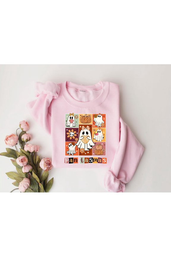 Pantasmas Ghost Sweatshirt, Latin Halloween Sweatshirt, Funny Spooky Conchas Sweatshirt, Dia De Muertos Sweatshirt, Mexican Ghost Sweatshirt.
