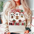 thumbnail image 1 of Pantasmas de Navidad Sweatshirt, Spanish Christmas Ghost Shirt with Mexican Conchas, Feliz Navidad SWEAT Sweatshirt, Cute Holiday Regalo en Español BO120721, 1 of 5