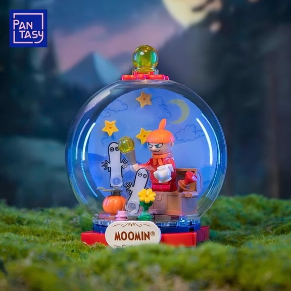 Pantasy Moomin Wonderland Collection Snufkin Building Blocks Crystal Balls House Assembly Toys Collection Models Ornament Gifts