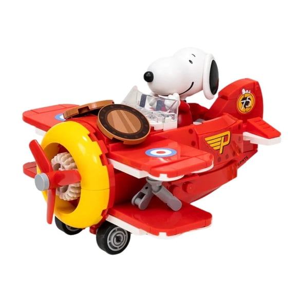 Pantasy Peanuts Snoopy Where We Go Series: Red Biplane Building Block Set 161 Pieces