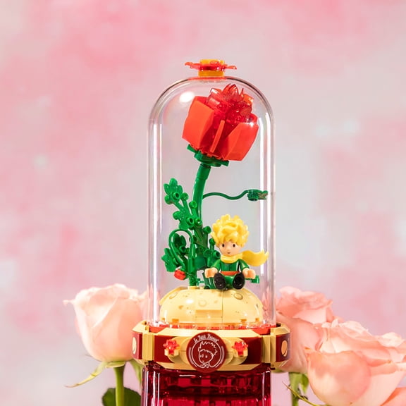 Pantasy Rose Eternal Little Prince Building Blocks Fantasy Scene Assembly Cute Toys Splicing Model Gift Luggage Building Blocks