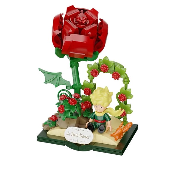 Pantasy The Little Prince Series Building Blocks Set Star Shake Car Assembly Model Star Rose Desktop Ornament Toys Gifts