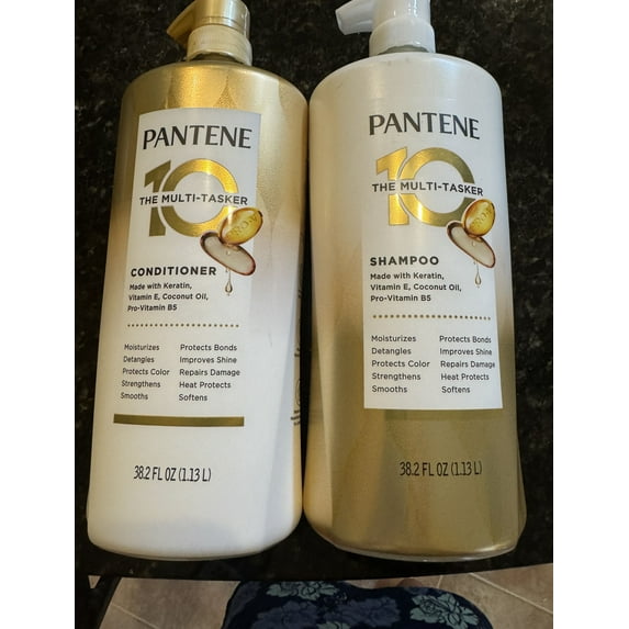 Pantene 10-in-1 Multitasker Shampoo & Conditioner, Color Treated, 2-Pack, 38.2 oz