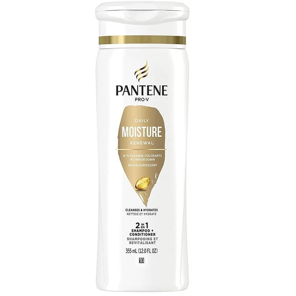 Pantene Pro-V Daily Moisture Renewal 2-in-1 Shampoo and Conditioner, 12 fl oz