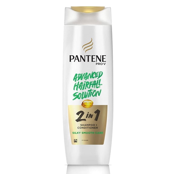 Pantene Advanced Hair Fall Solution, 2 In 1 Anti-Hair Fall Silky Smooth Shampoo And Conditioner For Women - 340 ML