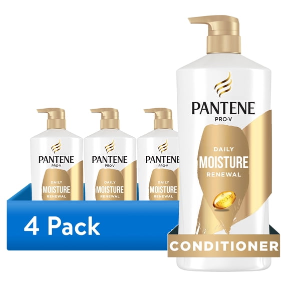 (4 pack) Pantene Pro-V Conditioner Daily Moisture Renewal, All Hair Types, 25.1 fl oz