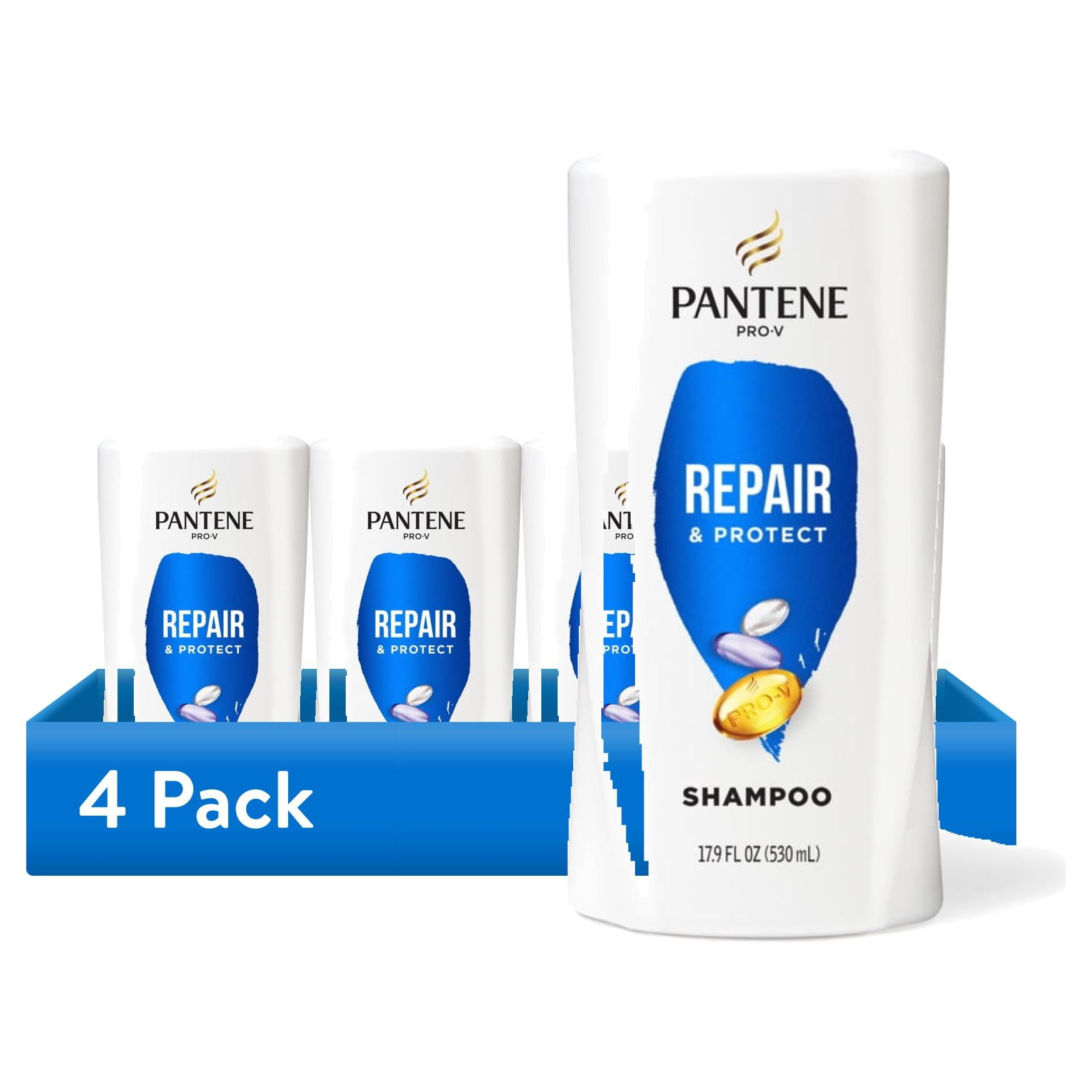(4 pack) Pantene Pro-V Shampoo, Repair & Protect, All Hair Types, 17.9 fl oz