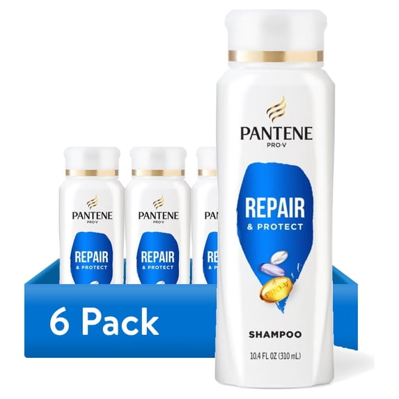 (6 pack) Pantene Pro-V Shampoo, Repair & Protect, All Hair Types, 10.4 fl oz