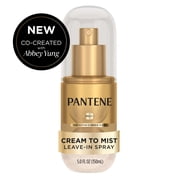 Pantene Leave In Conditioner Spray Co-created with Abbey Yung, Cream to Mist, Heat Protectant & Detangler 5 fl oz