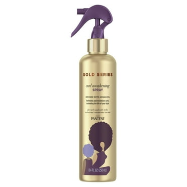 Pantene Gold Series Awakening Spray with Argan Oil for Curly, Coily Hair, 8.4 fl oz