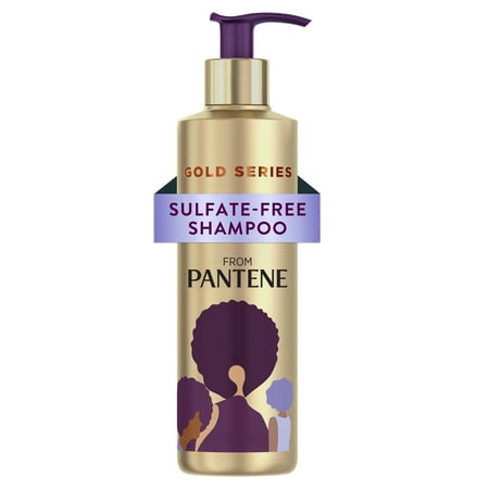 Pantene Gold Series Shampoo, Sulfate-Free with Argan Oil for Curly, Coily Hair, 8.5 fl oz