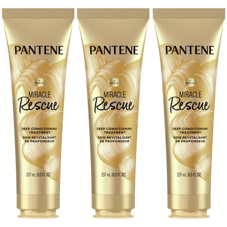 Pantene Miracle Rescue Deep Conditioning Treatment, 8 oz, 3 Pack