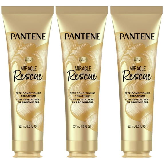 Pantene Miracle Rescue Deep Conditioning Treatment, 8 oz, 3 Pack