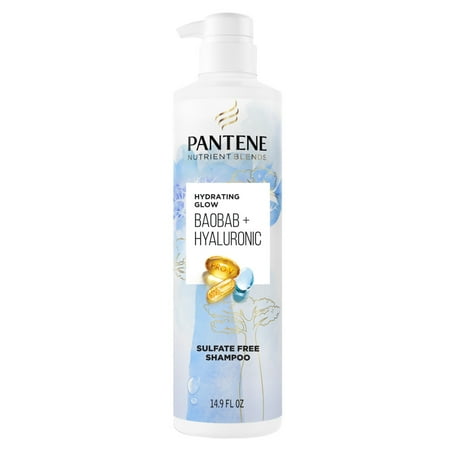 Pantene Nutrient Blends Shampoo Hydrating Glow Baobab + Hyaluronic Sulfate Free 14.9 fl oz