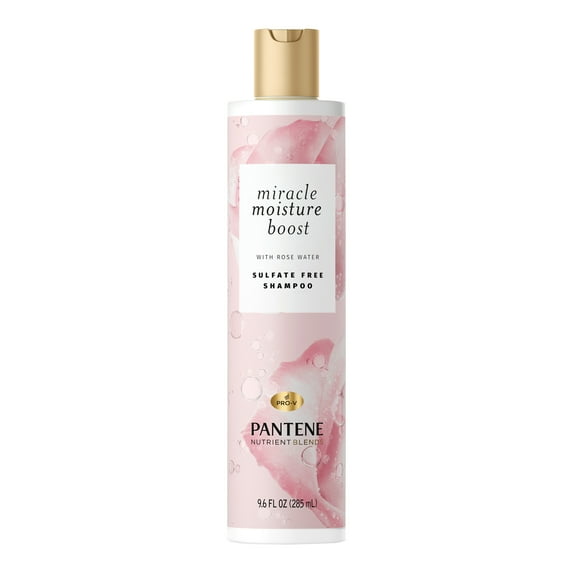 Pantene Nutrient Blends Shampoo, Moisture Boost Rose Water, For All Hair Types, 9.6 fl oz