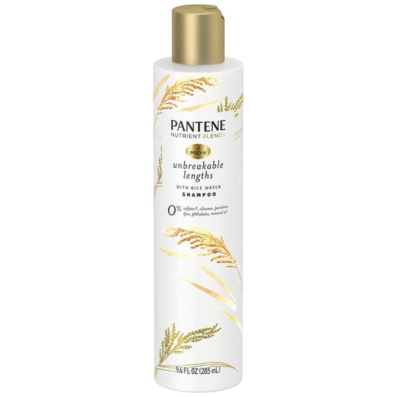 Pantene Nutrient Blends Shampoo with Rice Water 9.6 fl oz Pack of 2
