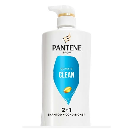 Pantene Pro-V Classic Shampoo and Conditioner, Clean 2in1, All Hair Types, 17.9 fl oz