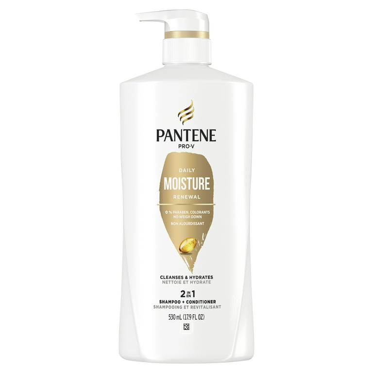 Converge bøf Male Pantene Pro-V Daily Moisture Renewal 2 in 1 Shampoo + Conditioner, for All  Hair Types, 17.9 fl oz - Walmart.com