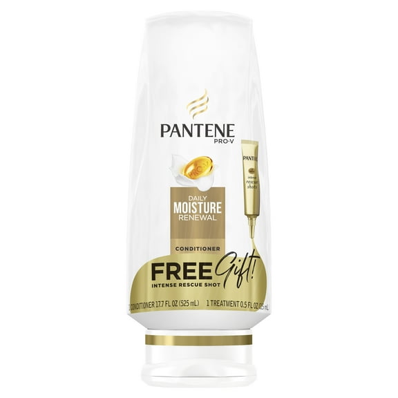 Pantene Pro-V Daily Moisture Renewal Conditioner, 17.7 fl oz With Intense Rescue Shot