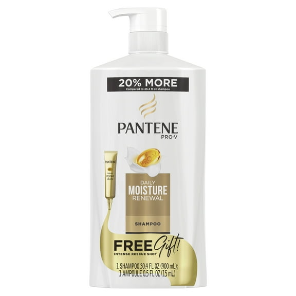 Pantene Pro-V Daily Moisture Renewal Shampoo, 30.4 fl oz with Intense Rescue Shot
