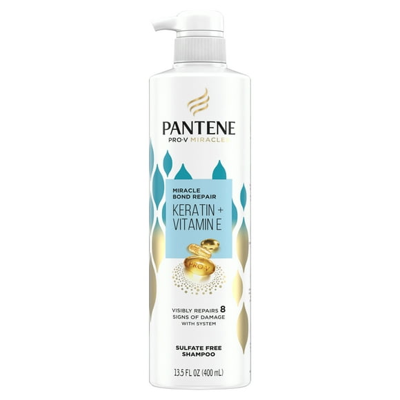 Pantene Pro-V Miracles Bond Repair Keratin + Vitamin E Sulfate-Free Shampoo 13.5 fl oz For all Hair Types