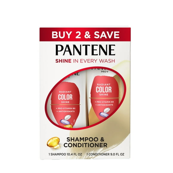 Pantene Pro-V Radiant Color Shine Shampoo and Conditioner, 10.4 fl oz + 9.0 fl oz