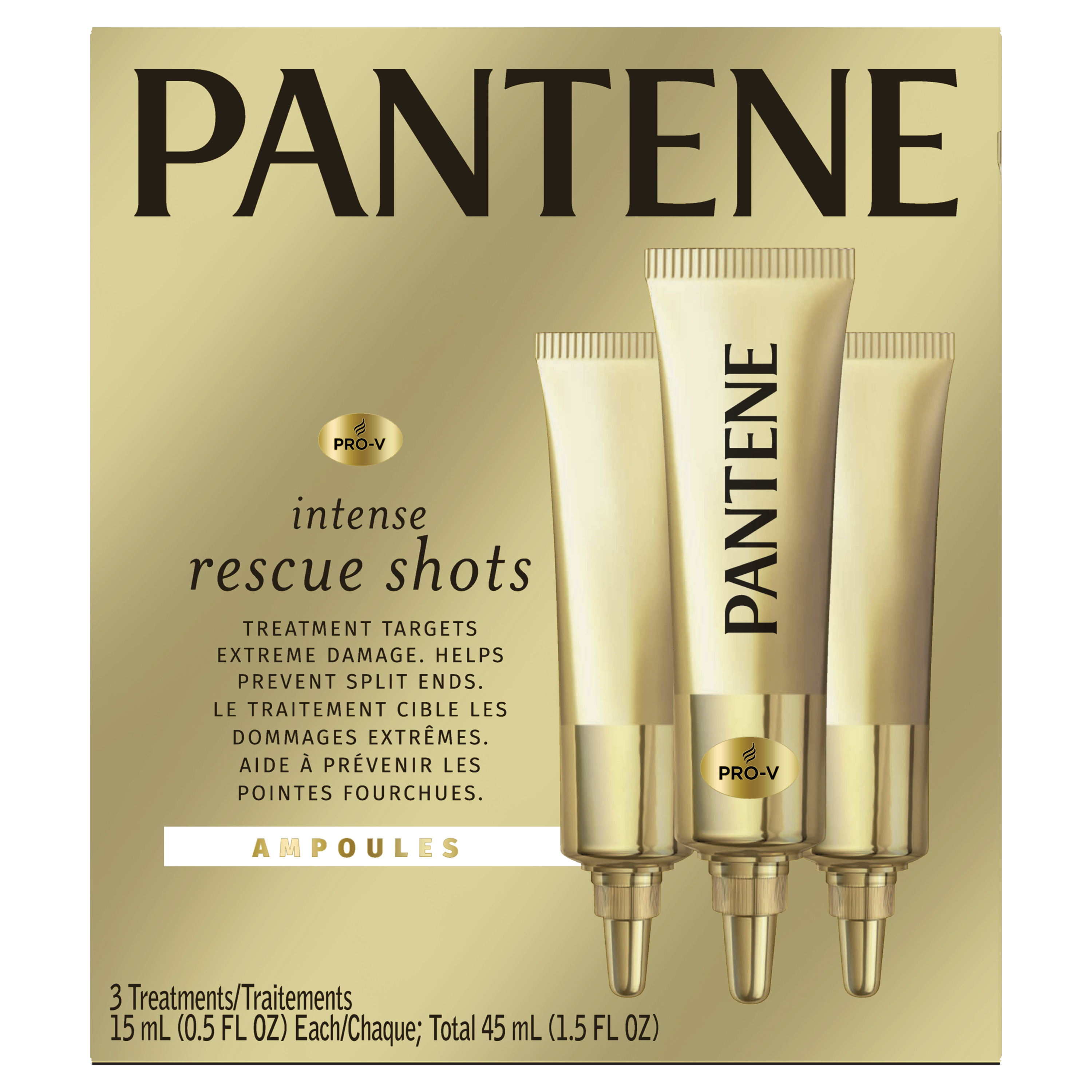 Pantene Pro-V Repair Rescue Shots for Damaged Hair, 0.5 fl oz, 3 Pack - image 1 of 11