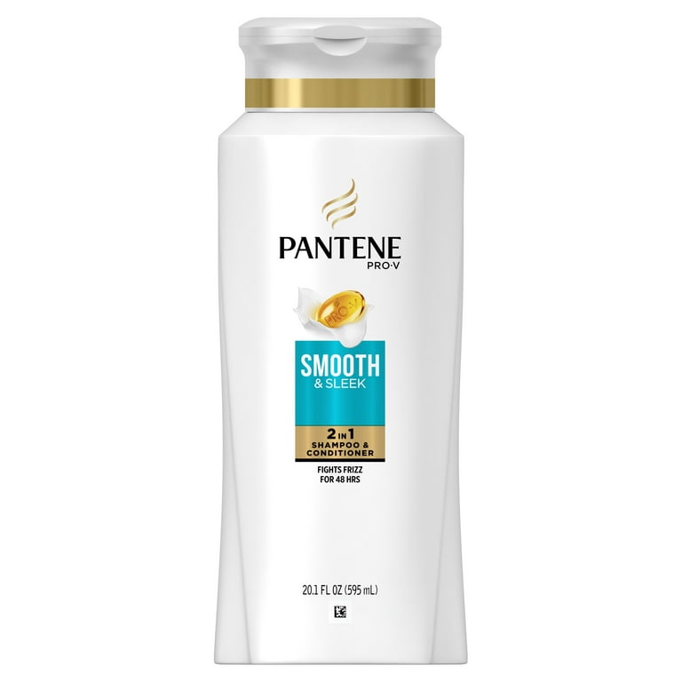 Pantene Pro-V Smooth and Sleek Detangling Frizz Control nourishing 2 in 1 Shampoo Plus Conditioner, fl oz - Walmart.com